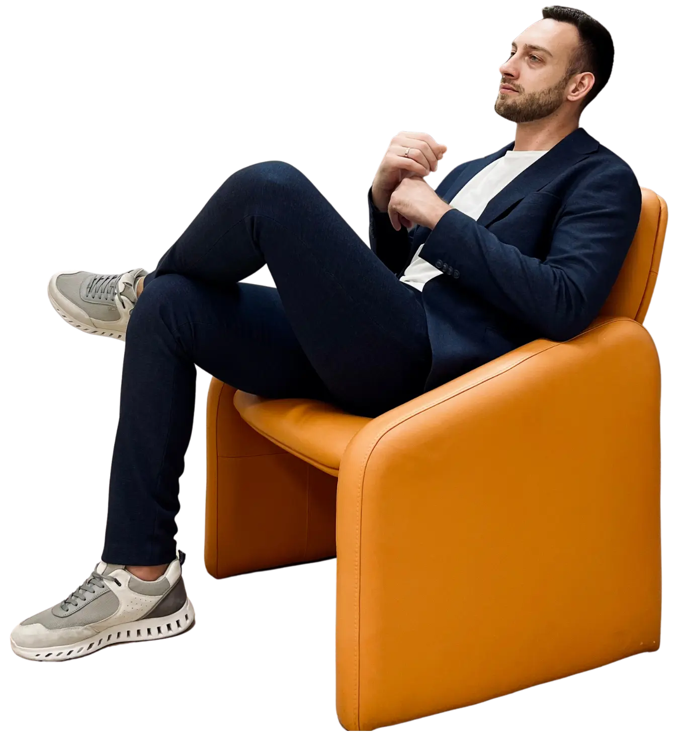 man in chair